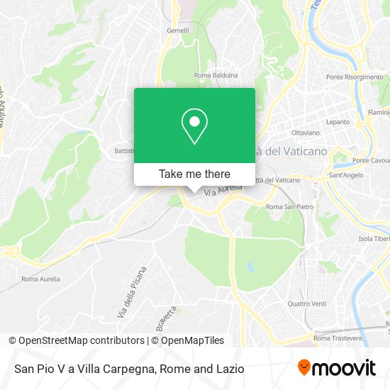 San Pio V a Villa Carpegna map