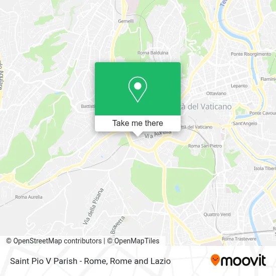 Saint Pio V Parish - Rome map