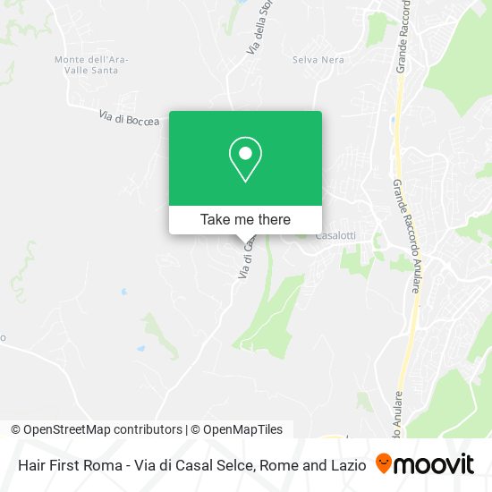 Hair First Roma - Via di Casal Selce map