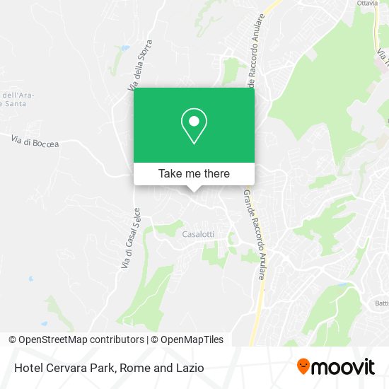 Hotel Cervara Park map