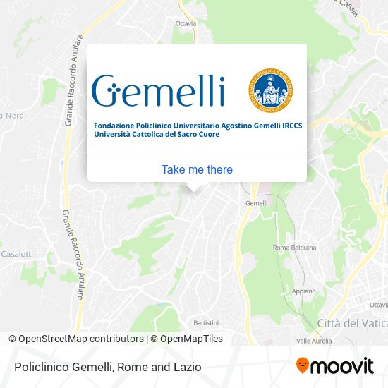 Policlinico Gemelli map