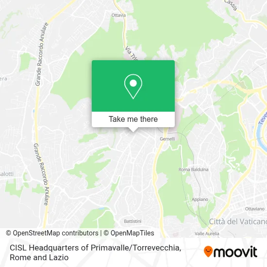CISL Headquarters of Primavalle / Torrevecchia map