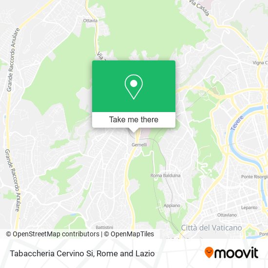 Tabaccheria Cervino Si map