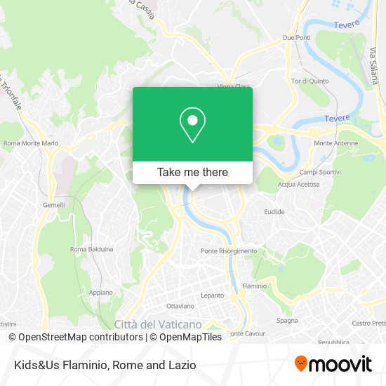 Kids&Us Flaminio map