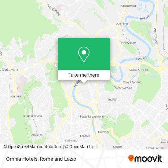 Omnia Hotels map