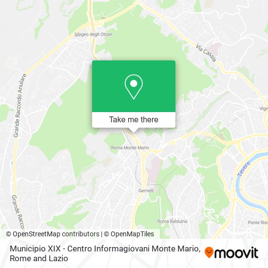 Municipio XIX - Centro Informagiovani Monte Mario map