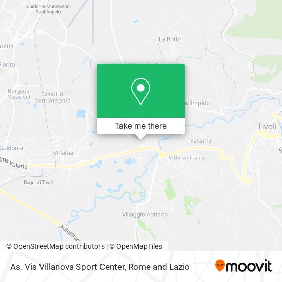 As. Vis Villanova Sport Center map