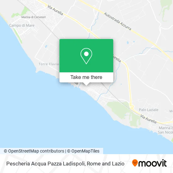 Acqua Pazza Fishmonger Ladispoli map