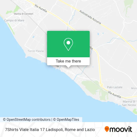 7Shirts Viale Italia 17 Ladispoli map