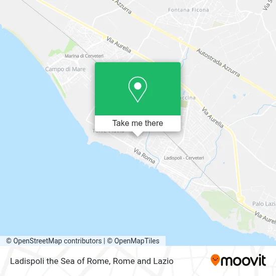 Ladispoli the Sea of Rome map