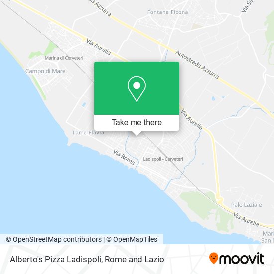 Alberto's Pizza Ladispoli map