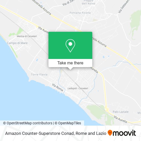 Amazon Counter-Superstore Conad map