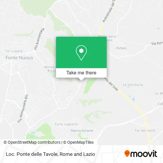 Ponte delle Tavole Location map