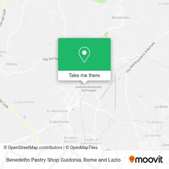 Benedetto Pastry Shop Guidonia map