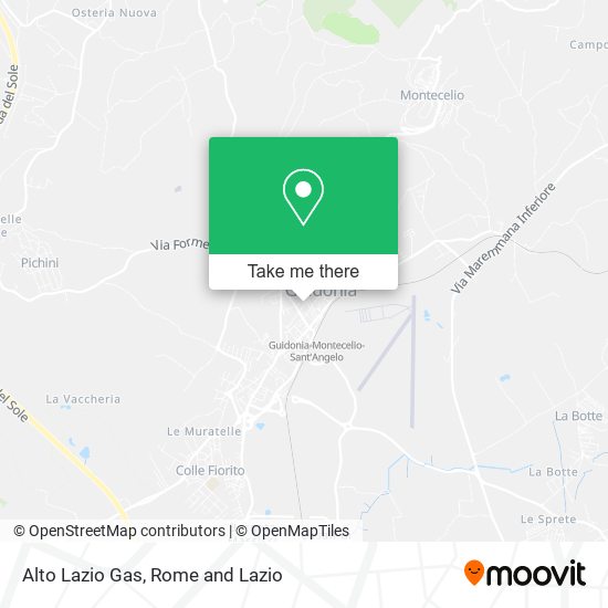 Alto Lazio Gas map