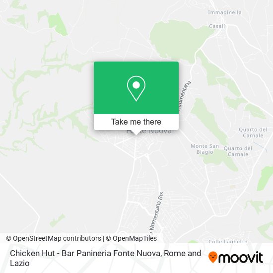 Chicken Hut - Bar Panineria Fonte Nuova map