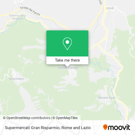 Gran Risparmio Supermarkets map