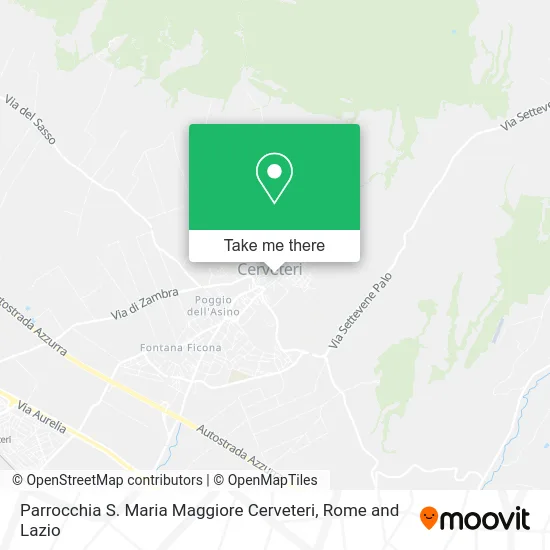 Saint Mary Major Parish Cerveteri map