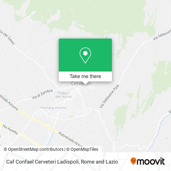 Caf Confael Cerveteri Ladispoli map