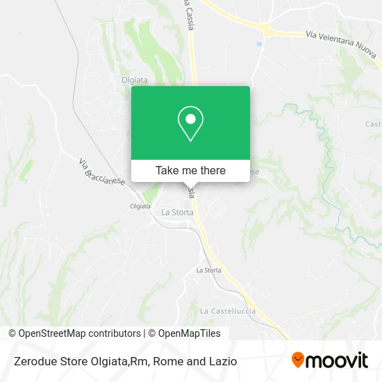 Zerodue Store Olgiata, RM map