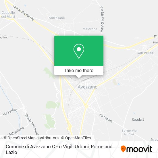 Comune di Avezzano C - o Vigili Urbani map