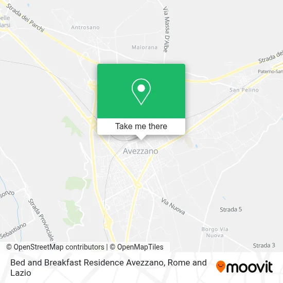 Bed and Breakfast Residence Avezzano map