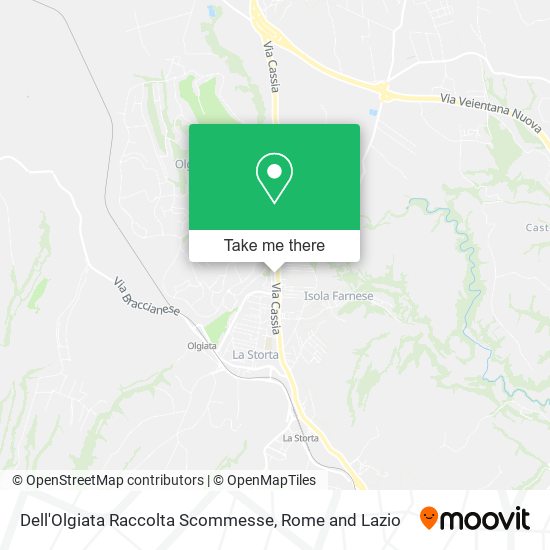 Dell'Olgiata Raccolta Scommesse map