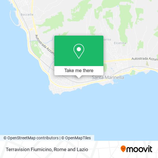 Terravision Fiumicino map