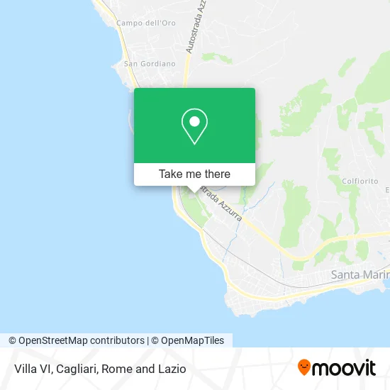 Villa VI, Cagliari map