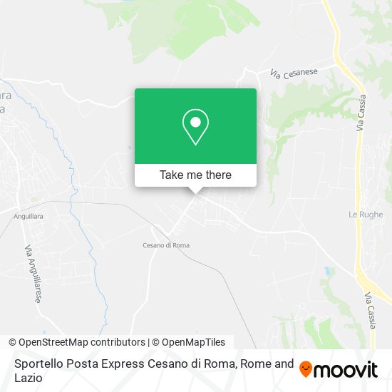Sportello Posta Express Cesano di Roma map