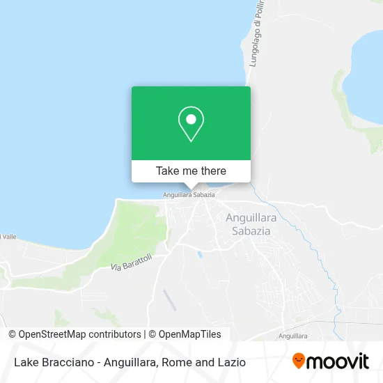 Lake Bracciano - Anguillara map