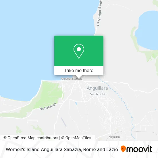 Women's Island Anguillara Sabazia map