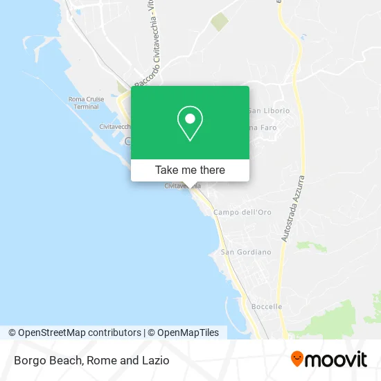 Borgo Beach map