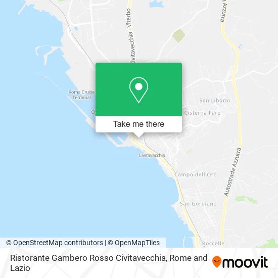 Gambero Rosso Restaurant Civitavecchia map