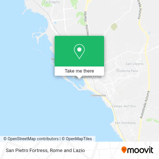 San Pietro Fortress map