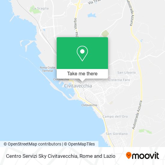 Centro Servizi Sky Civitavecchia map