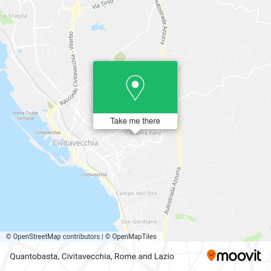 Quantobasta, Civitavecchia map