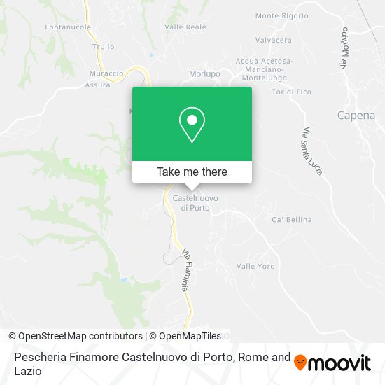 Pescheria Finamore Castelnuovo di Porto map