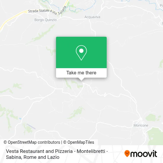 Vesta Restaurant and Pizzeria - Montelibretti - Sabina map