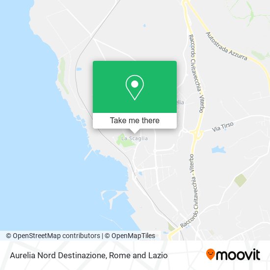 Aurelia Nord Destinazione map