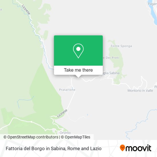 Fattoria del Borgo in Sabina map
