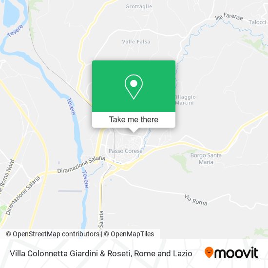 Villa Colonnetta Giardini & Roseti map