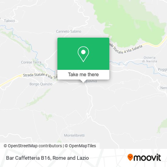 Bar Caffetteria B16 map