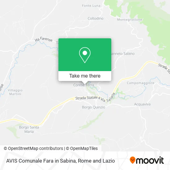 AVIS Municipal Fara in Sabina map