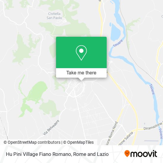 Hu Pini Village Fiano Romano map