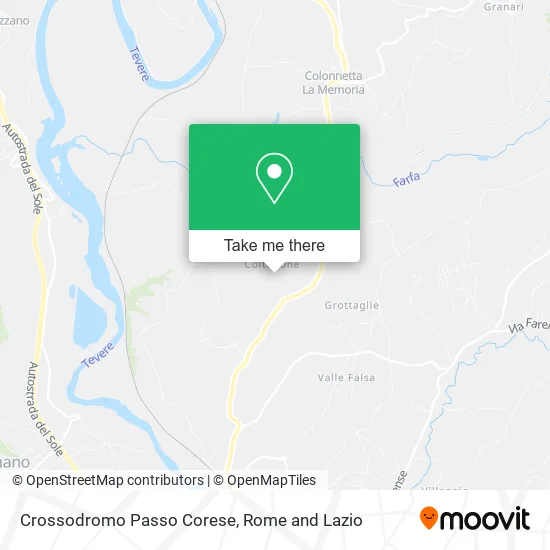 Crossodromo Passo Corese map