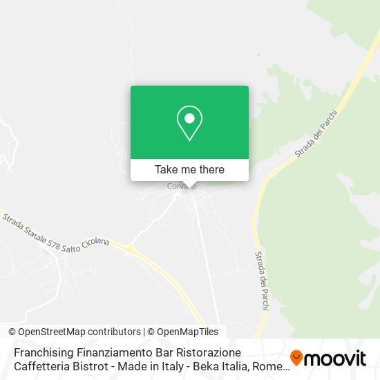 Franchising Finanziamento Bar Ristorazione Caffetteria Bistrot - Made in Italy - Beka Italia map