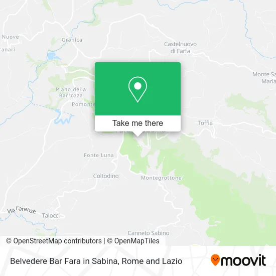Belvedere Bar Fara in Sabina map
