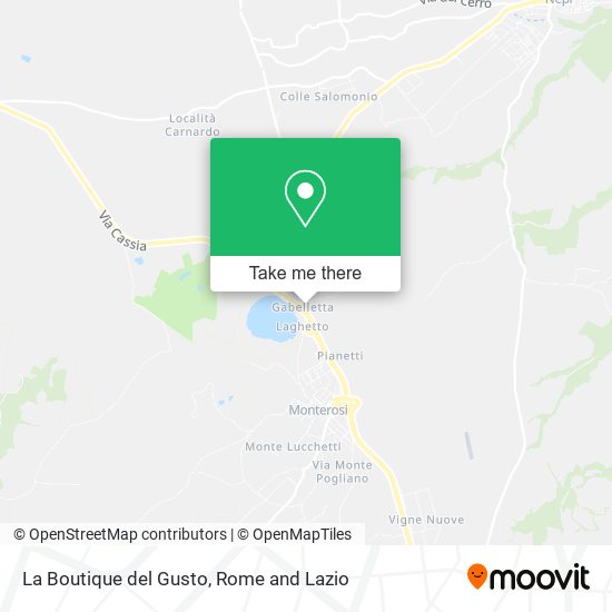 La Boutique del Gusto map