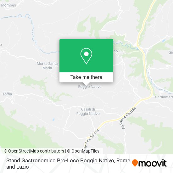 Stand Gastronomico Pro-Loco Poggio Nativo map